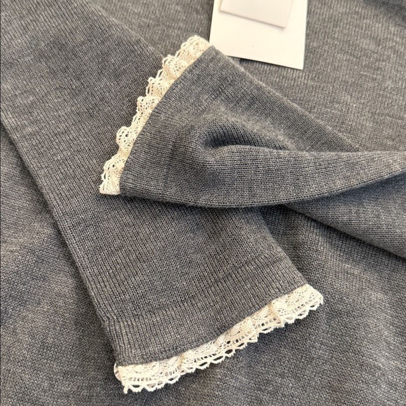 NWT ZARA LACE TRIM KNIT CARDIGAN SIZE M - Picture 12 of 15